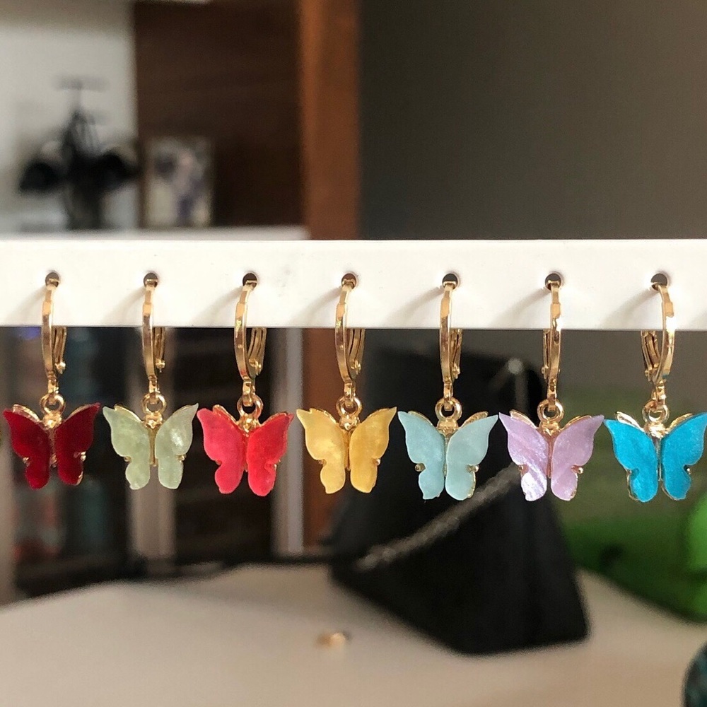 Gold Butterfly Earrings